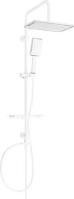 Mexen sprchový set T54 s hornou hlavicou štvorcovou, biela, 798545493-21