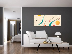 Obraz - Minimalistická farebná ilustrácia (120x50 cm)
