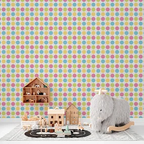 Sablio Tapeta Veselé Farebné bodky - 208x125 cm