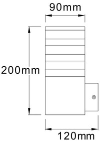 Vonkajšie nástenné svietidlo so senzorom TEKSAS 1xE27/12W/230V IP44 antracit