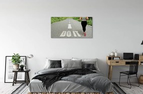 Obraz canvas Žena road kurz 125x50 cm