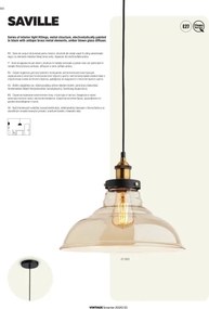 Redo 01-1003 - Luster na lanku SAVILLE 1xE27/42W/230V