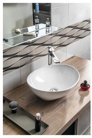 Biele keramické umývadlo 42x34 cm Aqualine – Sapho