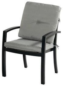 Sivá kovová záhradná stolička Rosario – Hartman