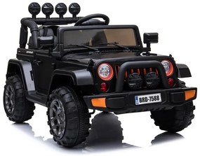 LEAN CARS Elektrické autíčko - Jeep BRD-7588 4x4 - čierne - 4x45W - 1x12V10Ah - 2023