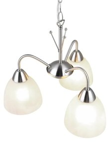 Závesné svietidlo so skleneným tienidlom v bielo-striebornej farbe ø 43 cm Dobby – Trio