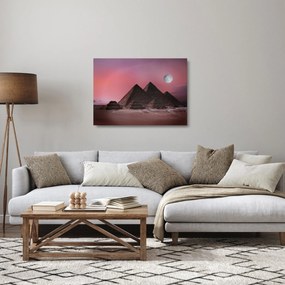 Sklenený obraz - Pyramídy Giza, Egypt (70x50 cm)