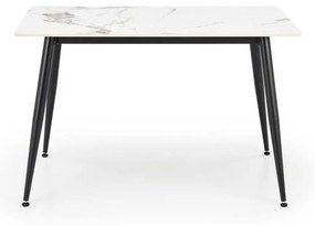 Jedálenský stôl Webster 120 cm, mramor / čierna