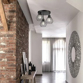 Prisadený luster AUDREY 3xE27/60W/230V čierna