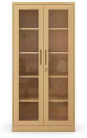 Kovová vitrína AMELIA, 900 x 1850 x 400 mm, Fresh Style: béžová