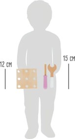 Stavebnica Nordic 67 dielov – prírodná drevená stavebnica v pastelových farbách