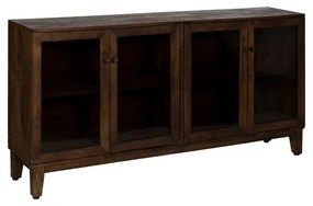Hnedá vitrína z mangového dreva 180x87x35 cm Ravi – Ixia