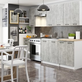 Závěsná kuchyňská skříňka OLIVIE 30x72 cm matná bílá/beton
