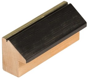 DANTIK rám na obraz 40x50 | INCLINATA colori černá (Plexi Čiré)