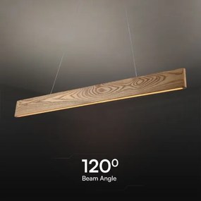 LED Luster na lanku LED/24W/230V 3000K hnedá