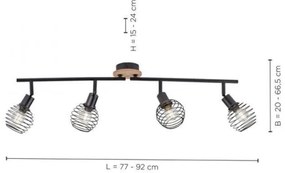 Leuchten Direkt 15924-79 - Bodové svietidlo EUGEN 4xE14/40W/230V