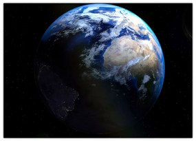 Sklenený obraz Zeme a Mesiaca (70x50 cm)