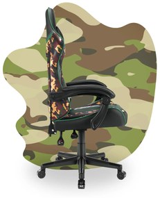 Hells Detská Herná stolička Hell's Chair HC-1005 Battle KIDS Camo Military