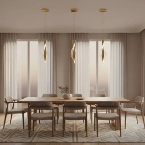 Toolight Toolight, LED závesné svietidlo, 5W, 4000K, 4500lm, G120-CP, zlatá, OSW-02600