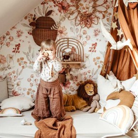 Tapeta jesenná lúka biela 280x100 cm