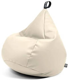 Béžový sedací vak z imitácie kože Drop L – So Soft?
