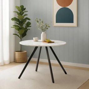 Jedálenský stôl AVENBERG RONDO Ø120 biely