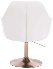 LuxuryForm DESIGN Kreslo ANDORA na zlatom tanieri - biele