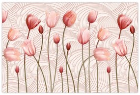 Obraz - Ružové tulipány (90x60 cm)