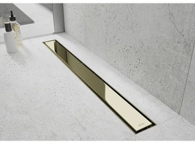 Mexen Flat nerezový sprchový žľab 60 cm (2v1) - vzor M13 , zlatá, 1510060-15