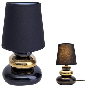 Stolová lampa Stoney, keramika a textil