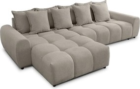 Taupe rohová pohovka (ľavý roh/s leňoškou) Albane – Ropez