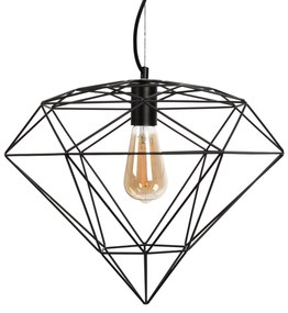 Toolight - Závesná lampa 1xE27 DIAMENT 392197, čierna, OSW-08570