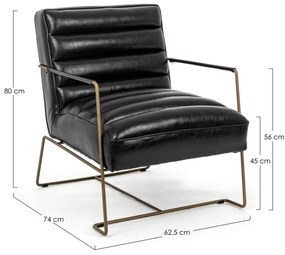 BRIANNA ČALÚNENÉ LOUNGE KRESLO black