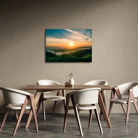 Obraz východu slnka nad morom (70x50 cm)