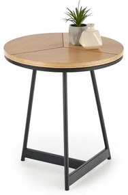 Konferenčný stolík CARIDA 49x45 cm čierna/dub