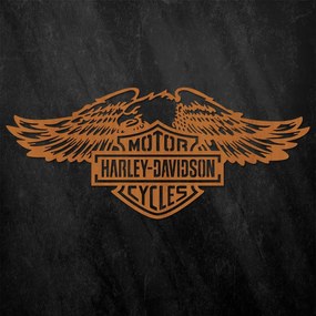 DUBLEZ | Drevený obraz - Logo Harley Davidson