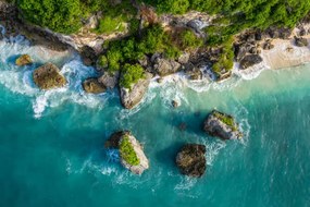 Umelecká fotografie Overhead drone view of the dramatic, @ Didier Marti, (40 x 26.7 cm)