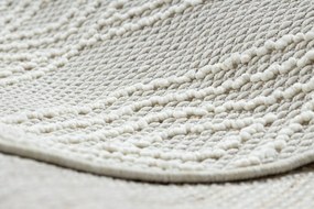 Koberec NANO EN14A Diamanty, slučkový, plocho tkaný, biely
