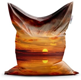 Sablio Sedací vak Oranžové slnko - 150x100 cm