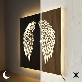 LED drevený obraz – Anjelske krídla | Podsvietená nástenná dekorácia od | SENTOP LED0501