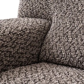 Bielastické poťahy VENEZIA hnedá kreslo (š. 60 - 110 cm)