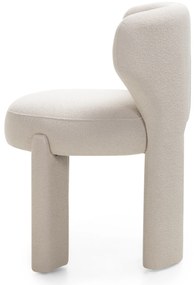 Jídelní designová židle Elaine boucle krémová