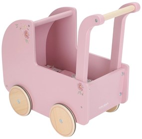Kočík pre bábiky drevený s perinkou Pink