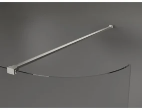 Mexen Kioto, sprchová zástena Walk-In 100 x 200 cm, 8mm číre sklo, brúsená oceľ profil, 800-100-101-97-06