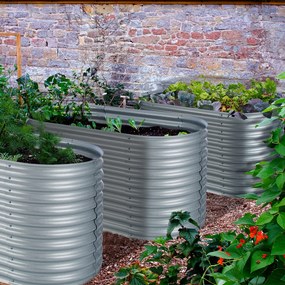 Blumfeldt High Grow, vyvýšený záhon, 1.6 m, pozinkovaný hliník, strieborný