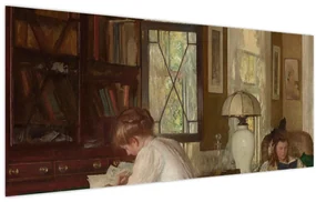 Obraz - Edmund Tarbell, Josephine and Mercie, reprodukcia (120x50 cm)