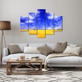 Obraz - Olejomaľba, Zlaté pole (150x105 cm)
