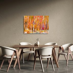 Sklenený obraz - Jesenný les (70x50 cm)