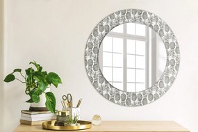 Ananás Okrúhle dekoračné zrkadlo na stenu