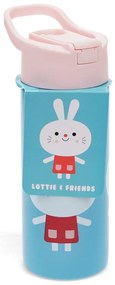 Svetlomodrá detská fľaša z nehrdzavejúcej ocele 500 ml Lottie &amp; Friends – Rex London